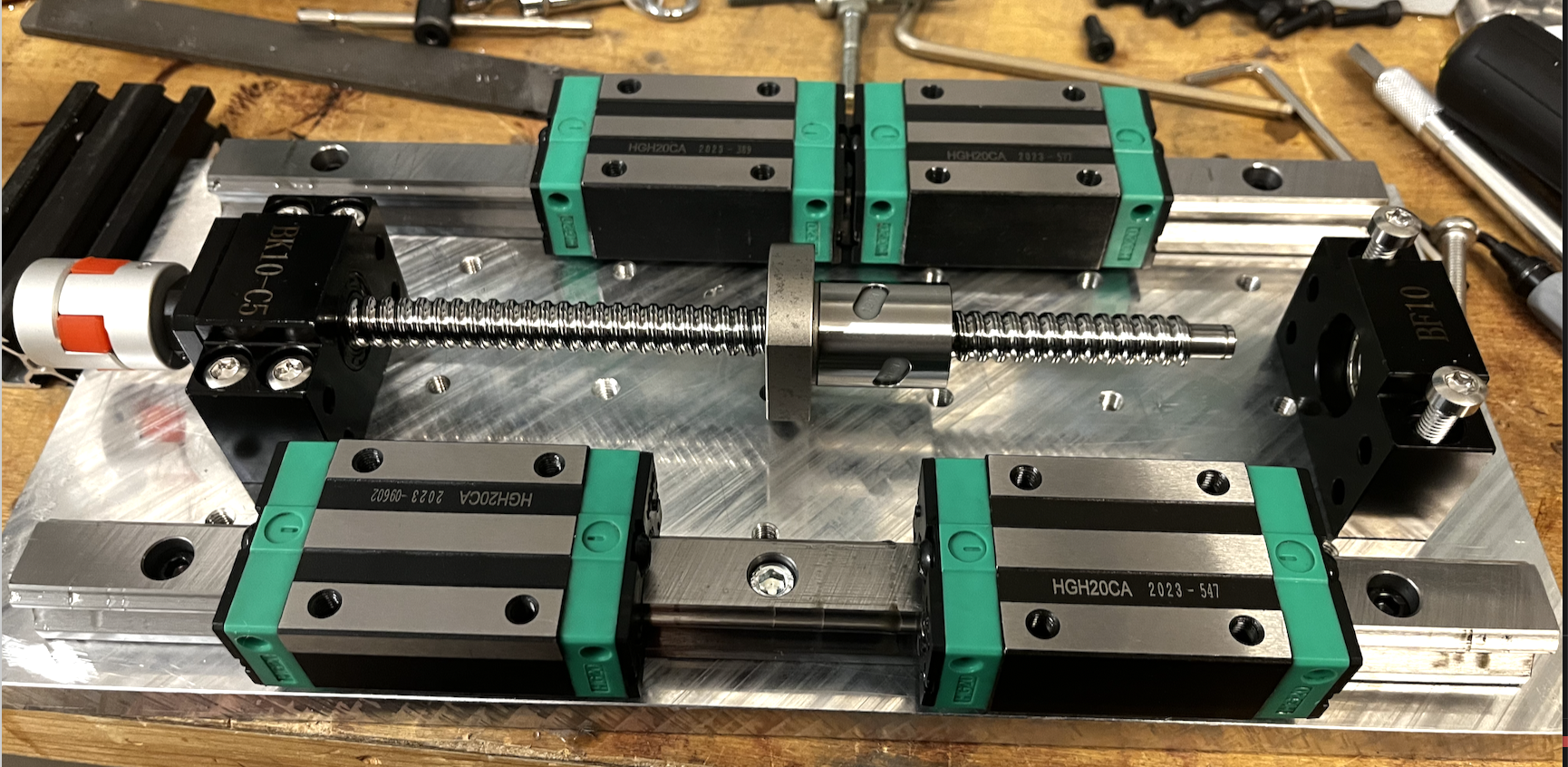WIP Cross Slide A partially assembled lathe cross slide