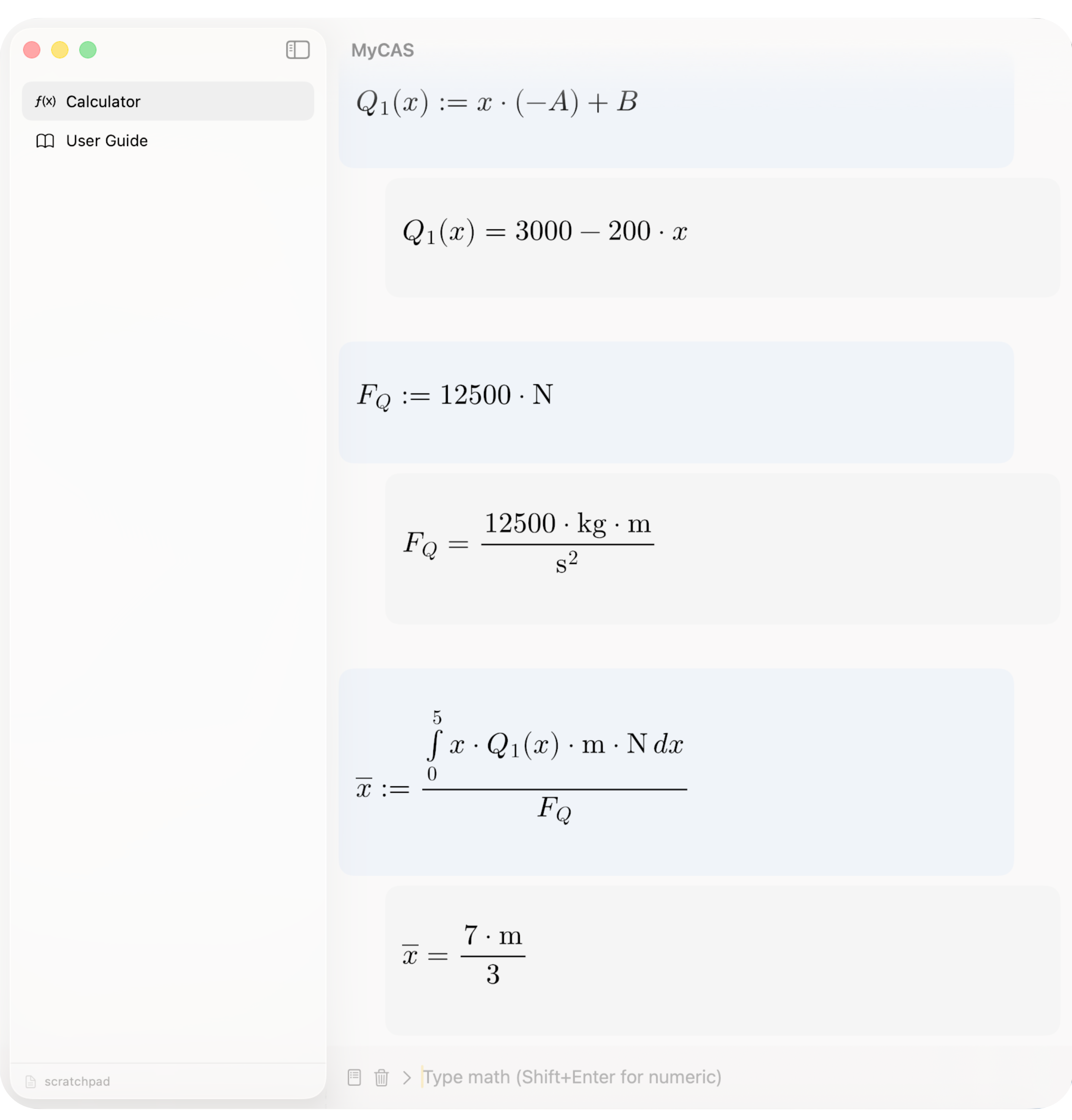 Unnamed Desktop Calculator